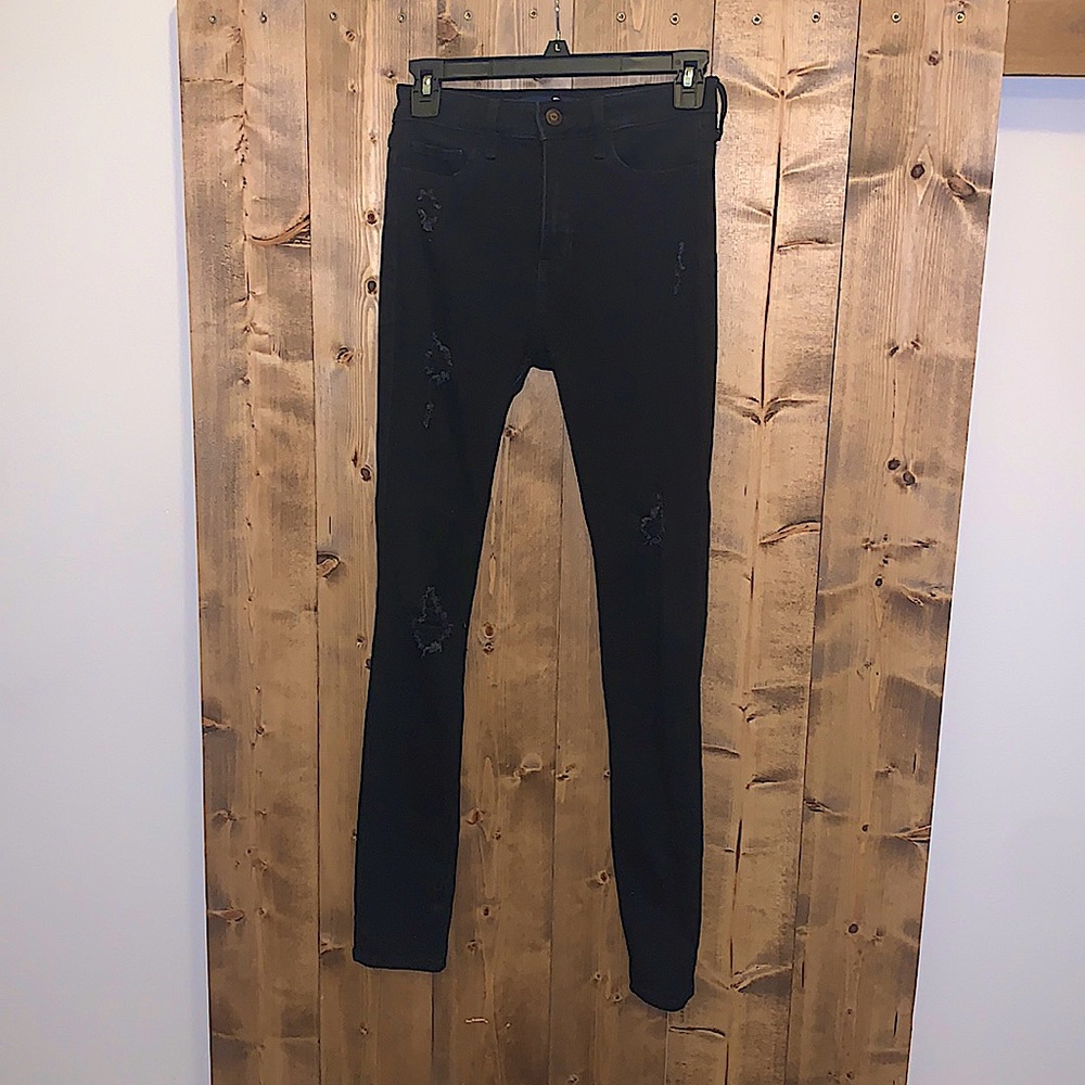 Hollister High Rise Super Skinny Classic Stretch Black Jeans